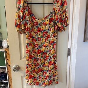 Hello Molly Floral Puff Sleeve Dress